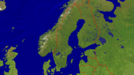 Sweden Satellite + Borders 1600x900
